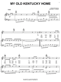 page one of My Old Kentucky Home (Piano, Vocal & Guitar Chords (Right-Hand Melody))