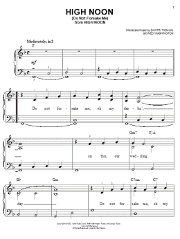 page one of High Noon (Do Not Forsake Me) (Easy Piano)