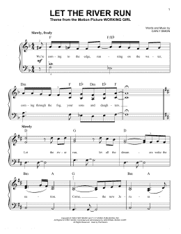 page one of Let The River Run (Easy Piano)