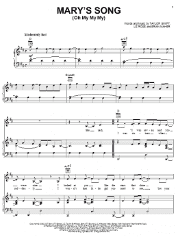 page one of Mary's Song (Oh My My My) (Piano, Vocal & Guitar Chords (Right-Hand Melody))