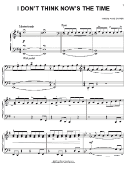 page one of I Don't Think Now's The Time (from Pirates Of The Caribbean: At World's End) (Easy Piano)