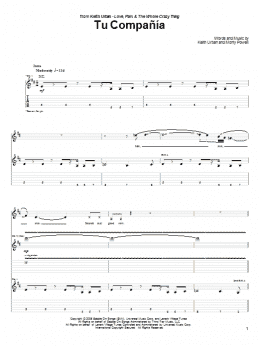 page one of Tu Compania (Guitar Tab)