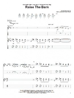 page one of Raise The Barn (Guitar Tab)