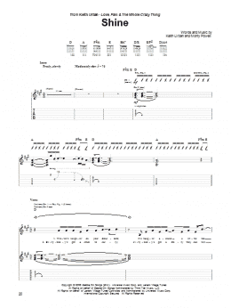 page one of Shine (Guitar Tab)