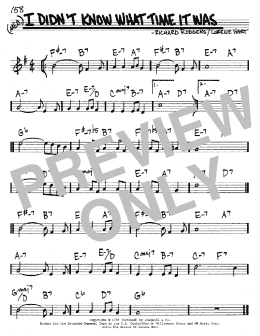 page one of I Didn't Know What Time It Was (Real Book – Melody & Chords – C Instruments)
