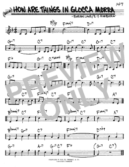 page one of How Are Things In Glocca Morra (Real Book – Melody & Chords – C Instruments)