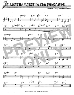 page one of I Left My Heart In San Francisco (Real Book – Melody & Chords – C Instruments)