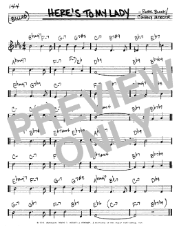page one of Here's To My Lady (Real Book – Melody & Chords – C Instruments)