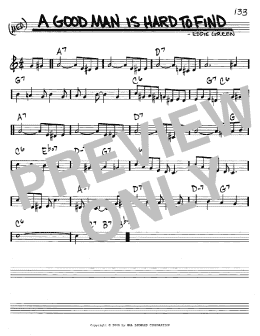 page one of A Good Man Is Hard To Find (Real Book – Melody & Chords – C Instruments)