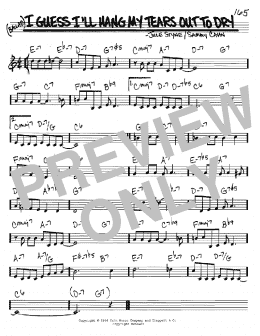 page one of I Guess I'll Hang My Tears Out To Dry (Real Book – Melody & Chords – C Instruments)