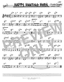 page one of Happy Hunting Horn (Real Book – Melody & Chords – C Instruments)