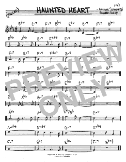 page one of Haunted Heart (Real Book – Melody & Chords – C Instruments)