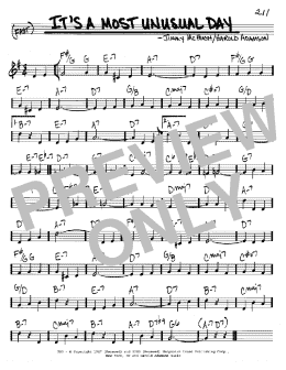 page one of It's A Most Unusual Day (Real Book – Melody & Chords – C Instruments)