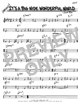 page one of It's A Big Wide Wonderful World (Real Book – Melody & Chords – C Instruments)