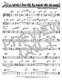 page one of Ill Wind (You're Blowin' Me No Good) (Real Book – Melody & Chords – C Instruments)