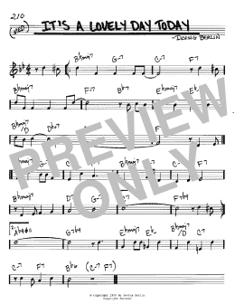 page one of It's A Lovely Day Today (Real Book – Melody & Chords – C Instruments)