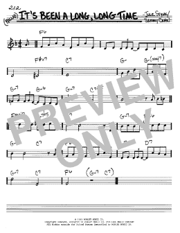 page one of It's Been A Long, Long Time (Real Book – Melody & Chords – C Instruments)