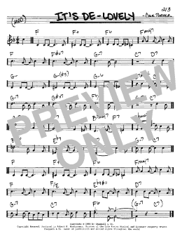 page one of It's De-Lovely (Real Book – Melody & Chords – C Instruments)