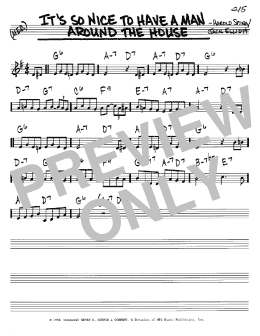 page one of It's So Nice To Have A Man Around The House (Real Book – Melody & Chords – C Instruments)