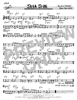page one of Java Jive (Real Book – Melody & Chords – C Instruments)