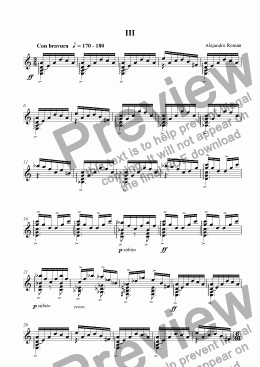 page one of Triptico para Guitarra (III)