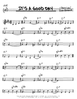 page one of It's A Good Day (Real Book – Melody & Chords – C Instruments)
