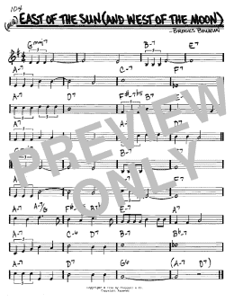 page one of East Of The Sun (And West Of The Moon) (Real Book – Melody & Chords – C Instruments)