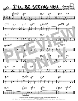 page one of I'll Be Seeing You (Real Book – Melody & Chords – C Instruments)