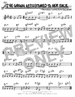 page one of I've Grown Accustomed To Her Face (Real Book – Melody & Chords – C Instruments)