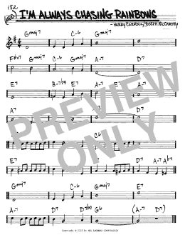 page one of I'm Always Chasing Rainbows (Real Book – Melody & Chords – C Instruments)