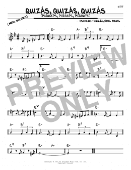 page one of Quizas, Quizas, Quizas (Perhaps, Perhaps, Perhaps) (Real Book – Melody & Chords – C Instruments)