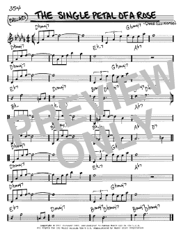 page one of The Single Petal Of A Rose (Real Book – Melody & Chords – C Instruments)