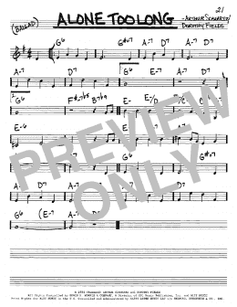 page one of Alone Too Long (Real Book – Melody & Chords – C Instruments)