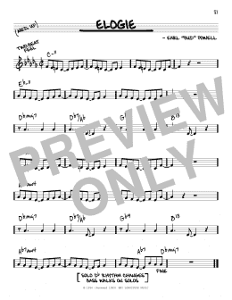 page one of Elogie (Real Book – Melody & Chords – C Instruments)