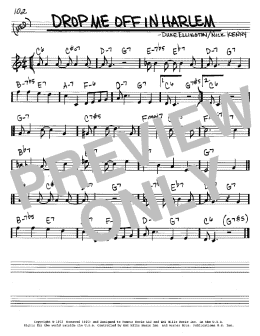 page one of Drop Me Off In Harlem (Real Book – Melody & Chords – C Instruments)