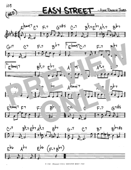 page one of Easy Street (Real Book – Melody & Chords – C Instruments)