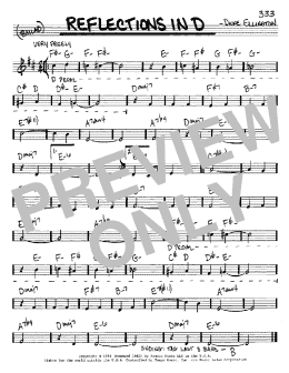 page one of Reflections In D (Real Book – Melody & Chords – C Instruments)