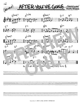 page one of After You've Gone (Real Book – Melody & Chords – C Instruments)