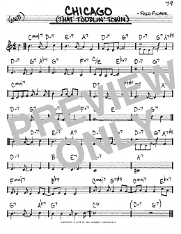 page one of Chicago (That Toddlin' Town) (Real Book – Melody & Chords – C Instruments)