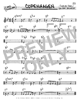 page one of Copenhagen (Real Book – Melody & Chords – C Instruments)