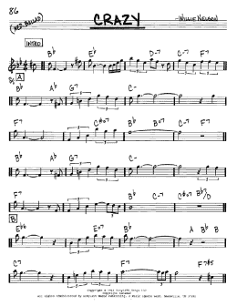 page one of Crazy (Real Book – Melody & Chords – C Instruments)