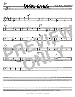 page one of Dark Eyes (Real Book – Melody & Chords – C Instruments)
