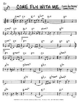 page one of Come Fly With Me (Real Book – Melody & Chords – C Instruments)