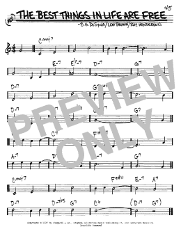 page one of The Best Things In Life Are Free (Real Book – Melody & Chords – C Instruments)