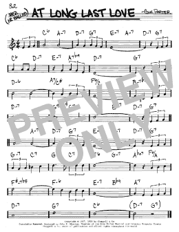 page one of At Long Last Love (Real Book – Melody & Chords – C Instruments)