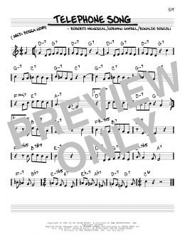 page one of Telephone Song (feat. Astrud Gilberto) (Real Book – Melody & Chords – C Instruments)