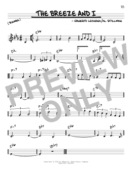 page one of The Breeze And I (Real Book – Melody & Chords – C Instruments)