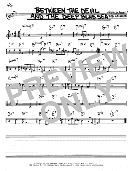 page one of Between The Devil And The Deep Blue Sea (Real Book – Melody & Chords – C Instruments)