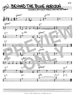 page one of Beyond The Blue Horizon (Real Book – Melody & Chords – C Instruments)
