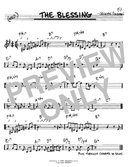 page one of The Blessing (Real Book – Melody & Chords – C Instruments)